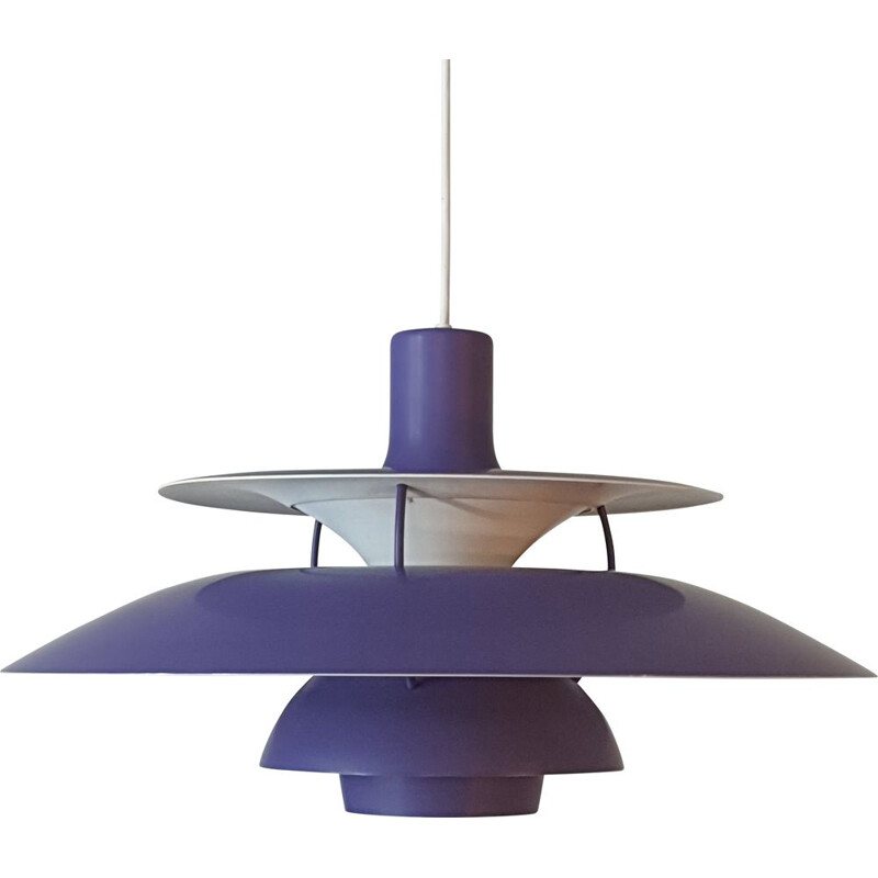 Vintage purple pendant lamp Poul Henningsen for Louis Poulsen 1960