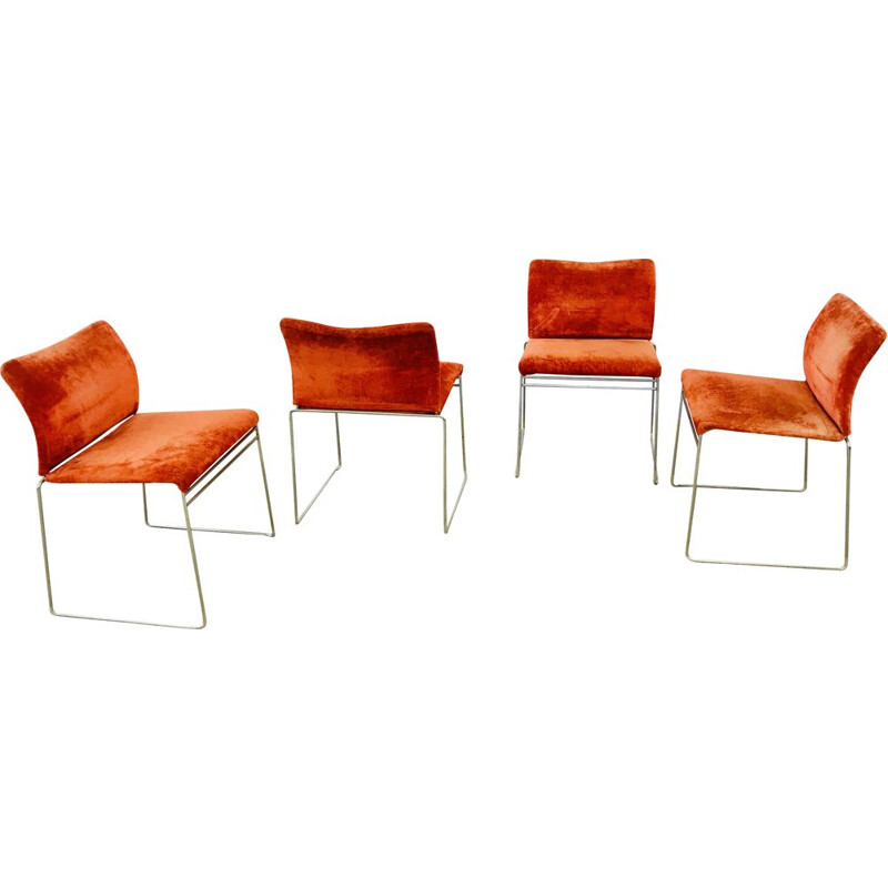 Set of 4 vintage chairs model Jano LG by Cassina 1969