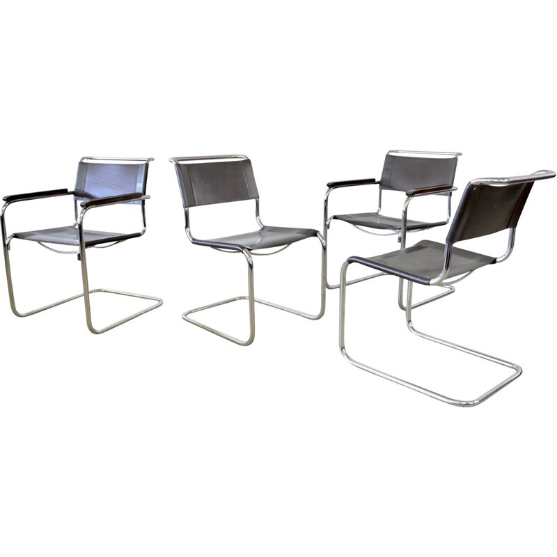 Set of 4 vintage Thonet dining chairs by Mart Stam bauhaus 1927s