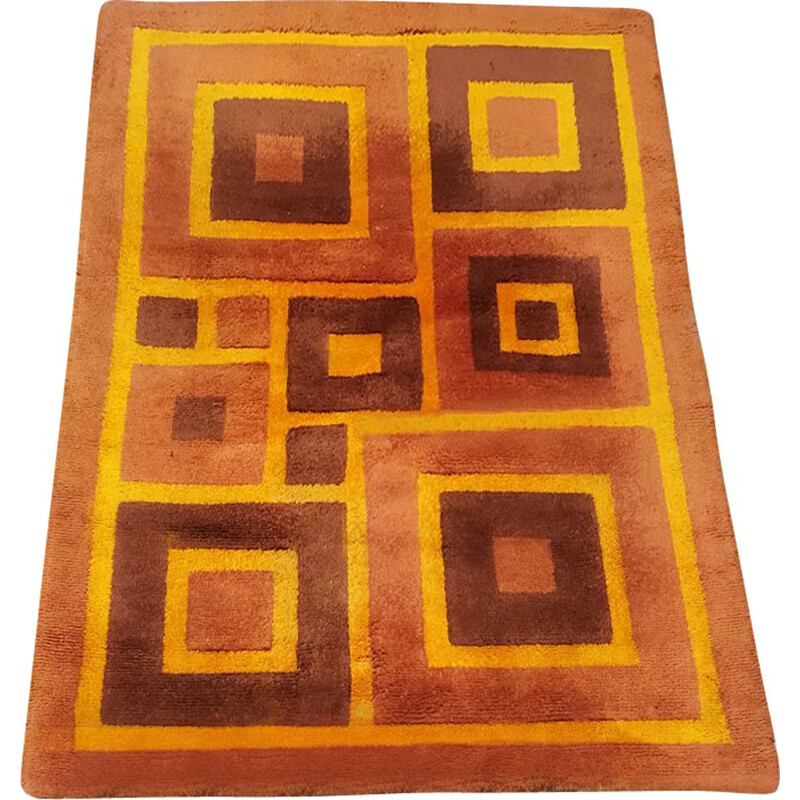 Tapis vintage géométrique 1970