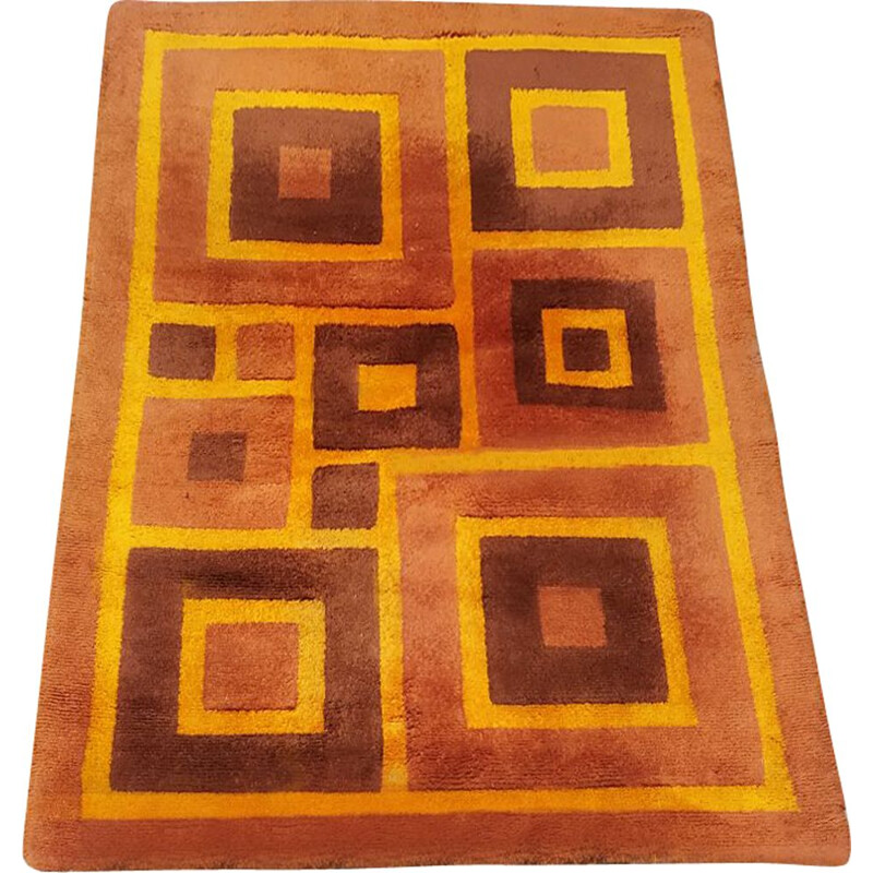 Vintage Geometric Carpet 1970s
