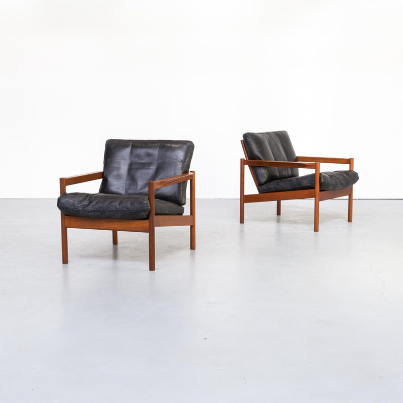 Paire de fauteuils vintage Kai Kristiansen pour Magnus Olesen 1960