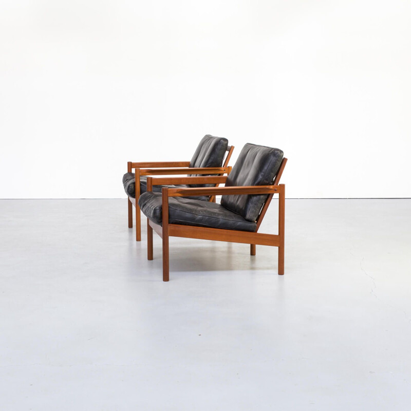 Pair of vintage Kai Kristiansen fauteuil for Magnus Olesen 1960s