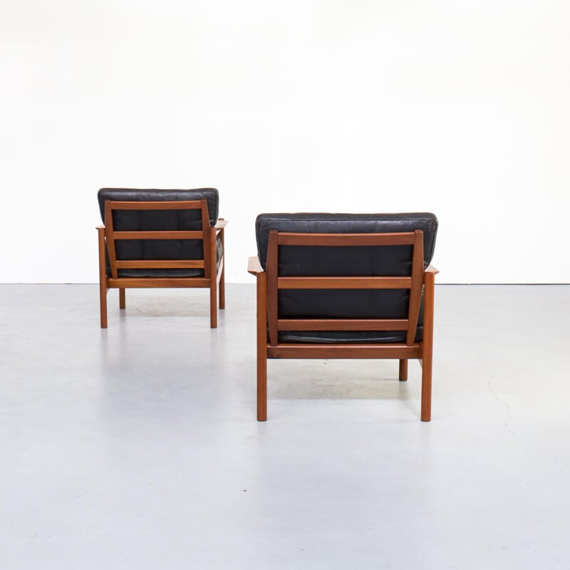 Pair of vintage Kai Kristiansen fauteuil for Magnus Olesen 1960s