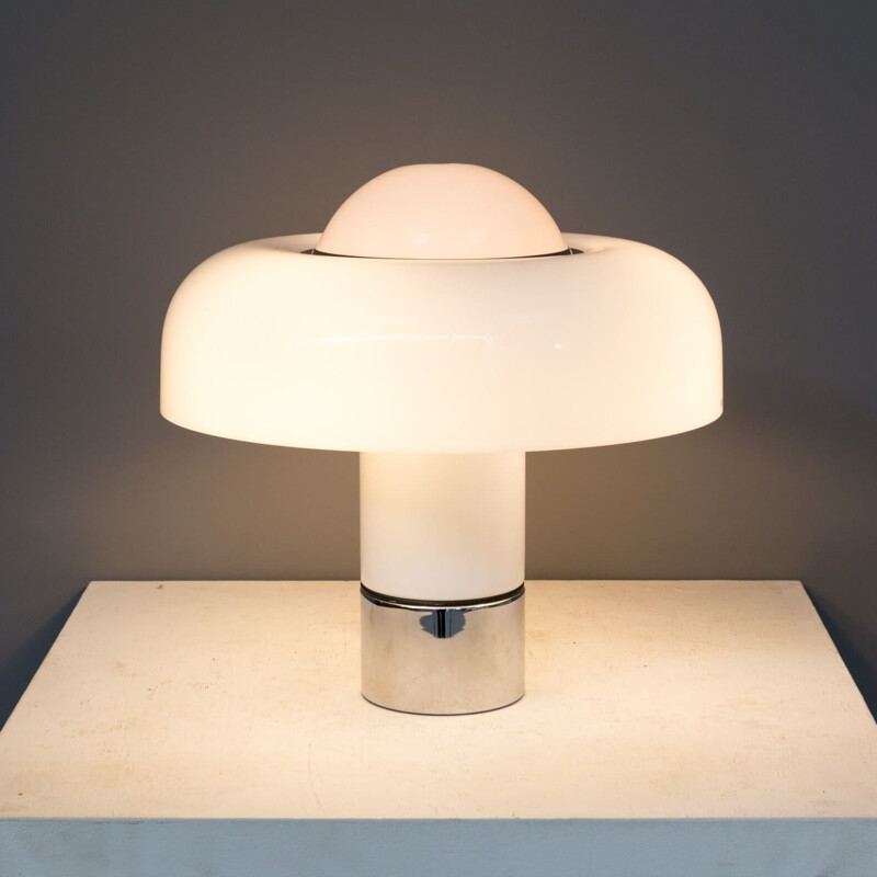 Lampe de table vintage Luigi Massoni pour Guzzini 1970