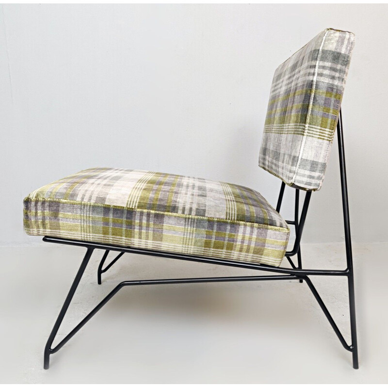 Pair of vintage lounge armchairs by Cerruti Di Lissone Italy 1950