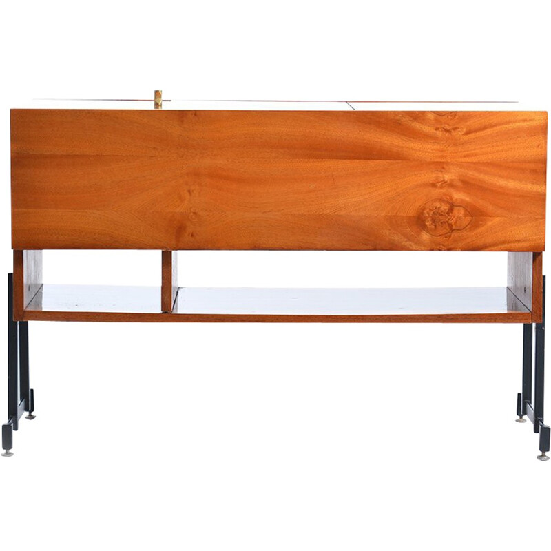 Table d'appoint en bois avec bar intégré - 1970
