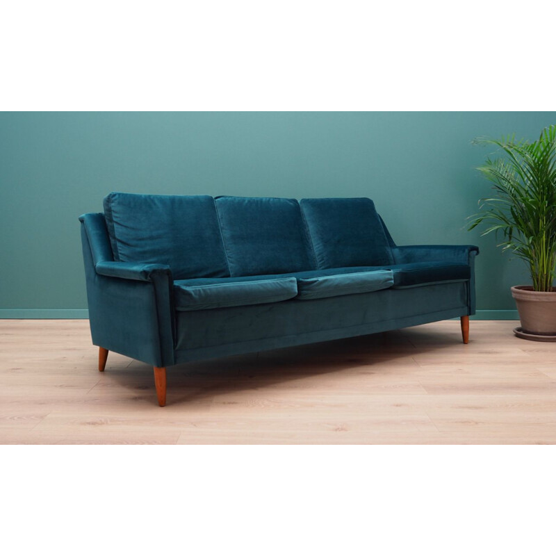 Vintage Danish blue sofa 1960