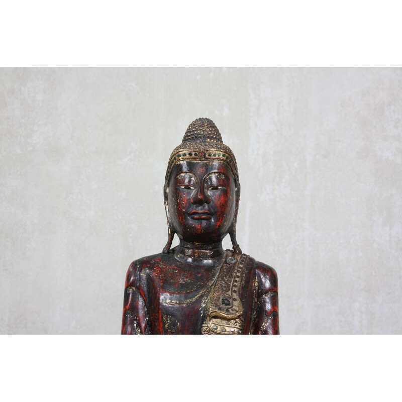 Pair of vintage Mandalay Buddha Sculptures