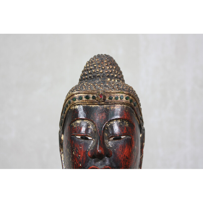 Pair of vintage Mandalay Buddha Sculptures