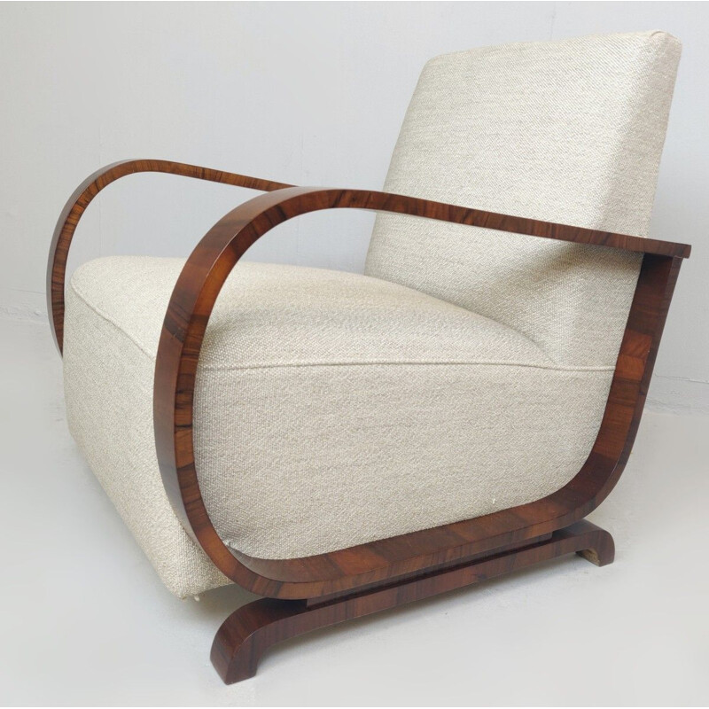 Pair of Austro-Hungarian Art Deco Vintage Armchairs