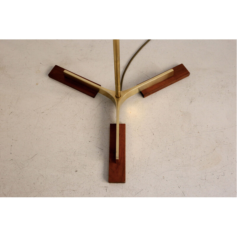 Vintage Danish Brass Floor Lamp 1960