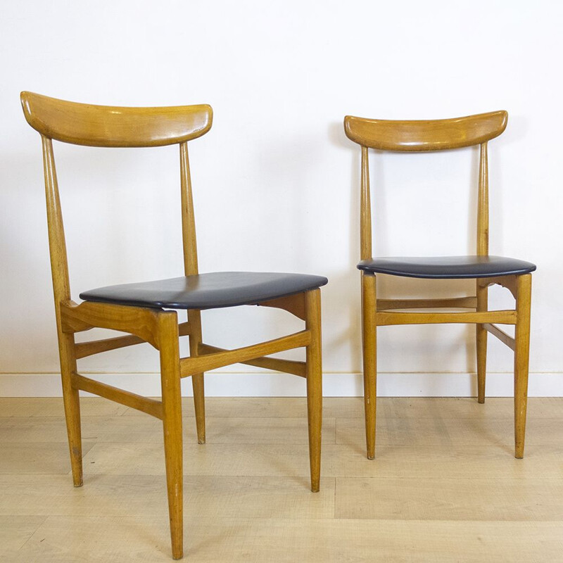 Set of 6 Spanish Mid Century Chairs, 1960