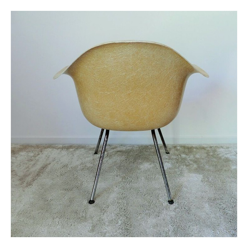 Fauteuil blanc vintage "LAH" Charles et Ray Eames 1955