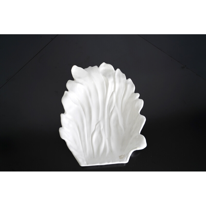 Vintage white ceramic centerpiece Tommaso Barbi, Italy 1970