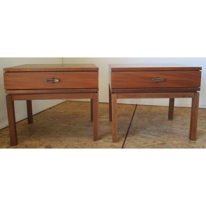 Pair of  M.Gascoin vintage bedside tables 1960