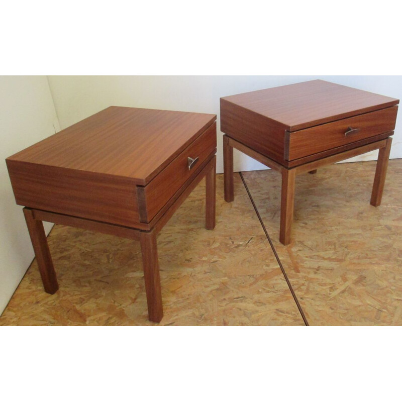 Pair of  M.Gascoin vintage bedside tables 1960