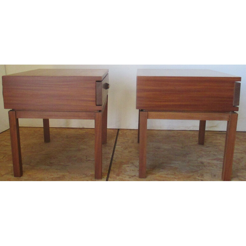 Pair of  M.Gascoin vintage bedside tables 1960