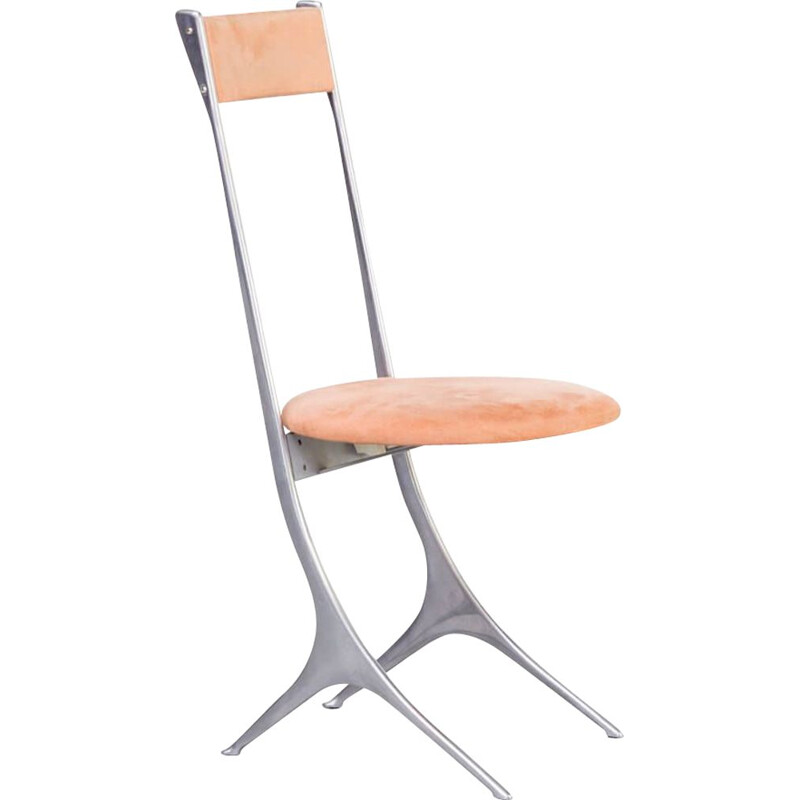 Vintage Minimalistic side chair for Zanotta Italian 1980s