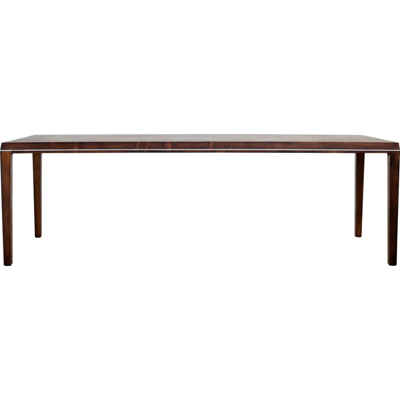 Grande table basse vintage danoise en palissandre 1960