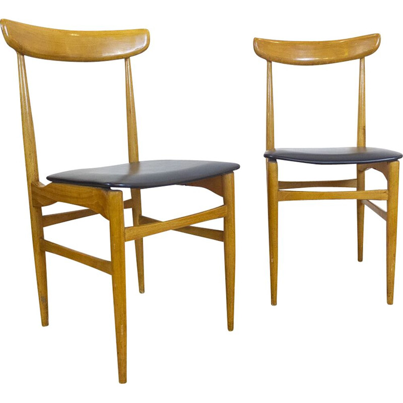 Ensemble de 6 chaises vintage espagnoles 1960