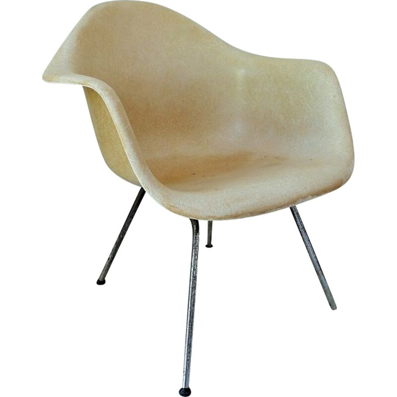 Weißer Vintage-Sessel "LAH" Charles und Ray Eames 1955