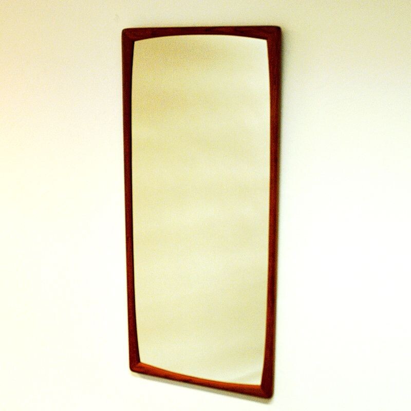 Vintage Teak Wallmirror by AB Nybrofabriken - Sweden 1960s