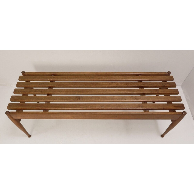  Italian vintage slatted bench