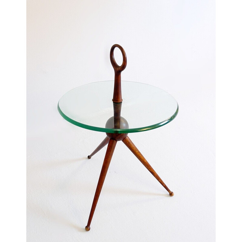 Vintage tripod side table by Cesare Lacca 1950