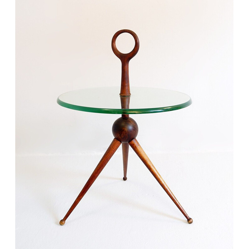 Vintage tripod side table by Cesare Lacca 1950