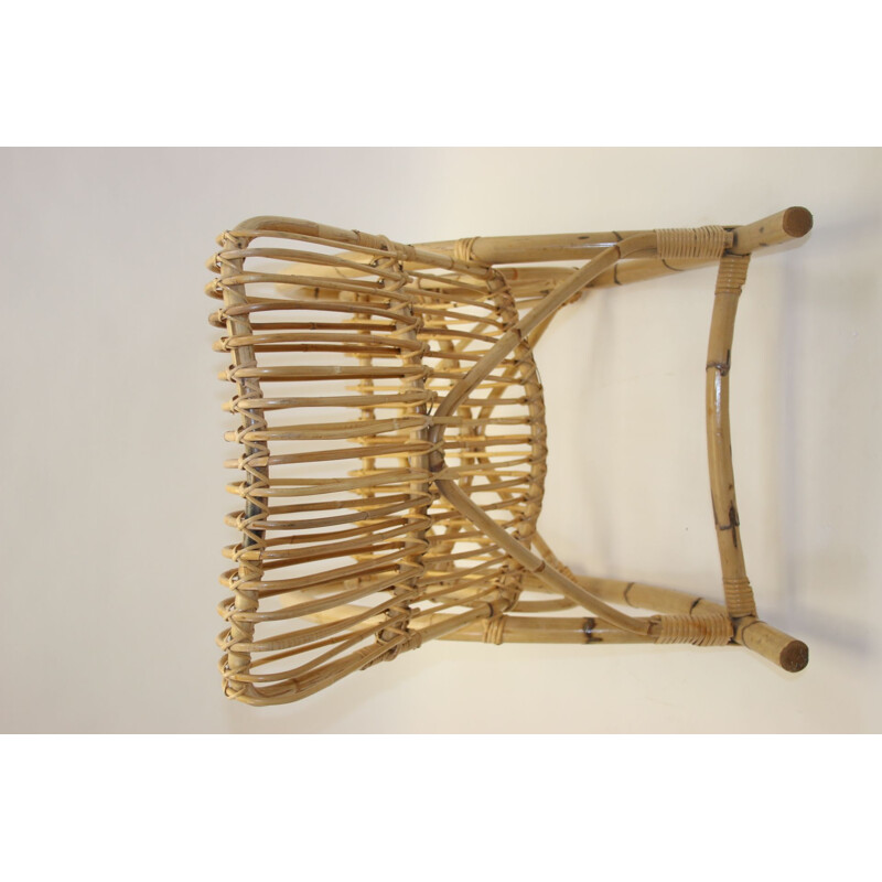 Vintage rattan rocking chair Rohe Noordwolde