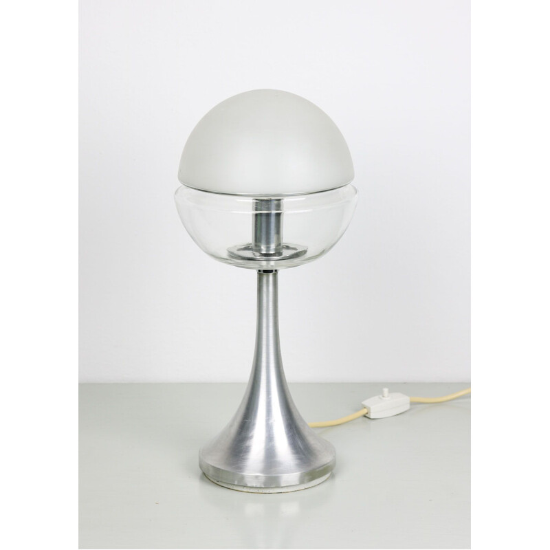 Lampe de table vintage pied champignon de l'ère spatiale de Doria Leuchten, Allemagne