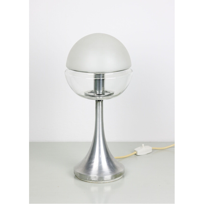 Vintage table lamp with mushroom foot from the space age by Doria Leuchten, Germany