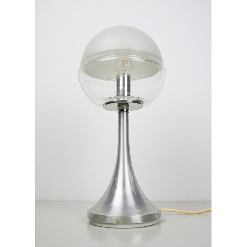 Vintage table lamp with mushroom foot from the space age by Doria Leuchten, Germany