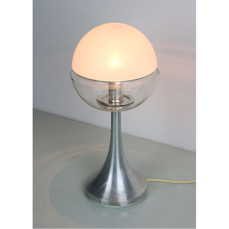 Vintage table lamp with mushroom foot from the space age by Doria Leuchten, Germany