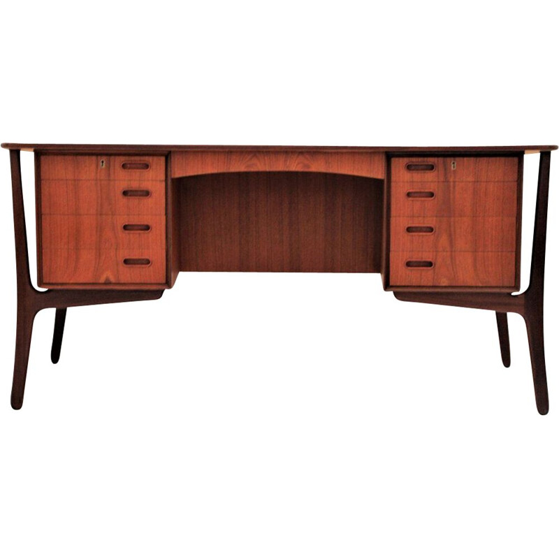 Bureau vintage scandinave en teck, Svend Aage Madsen