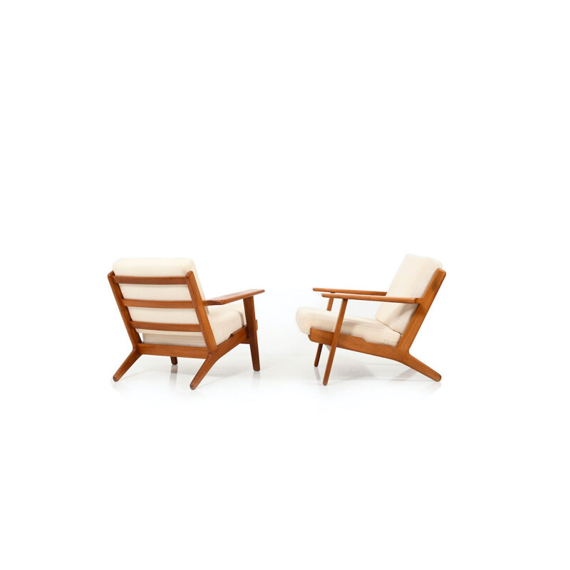 Pair of vintage Lounge Chairs in Teak by Hans J. Wegner