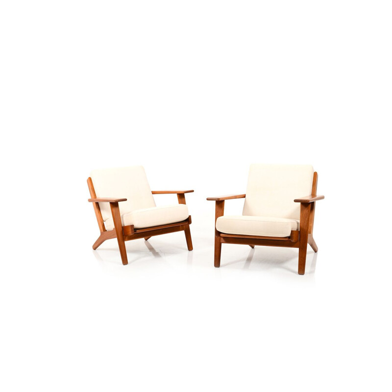 Pair of vintage Lounge Chairs in Teak by Hans J. Wegner