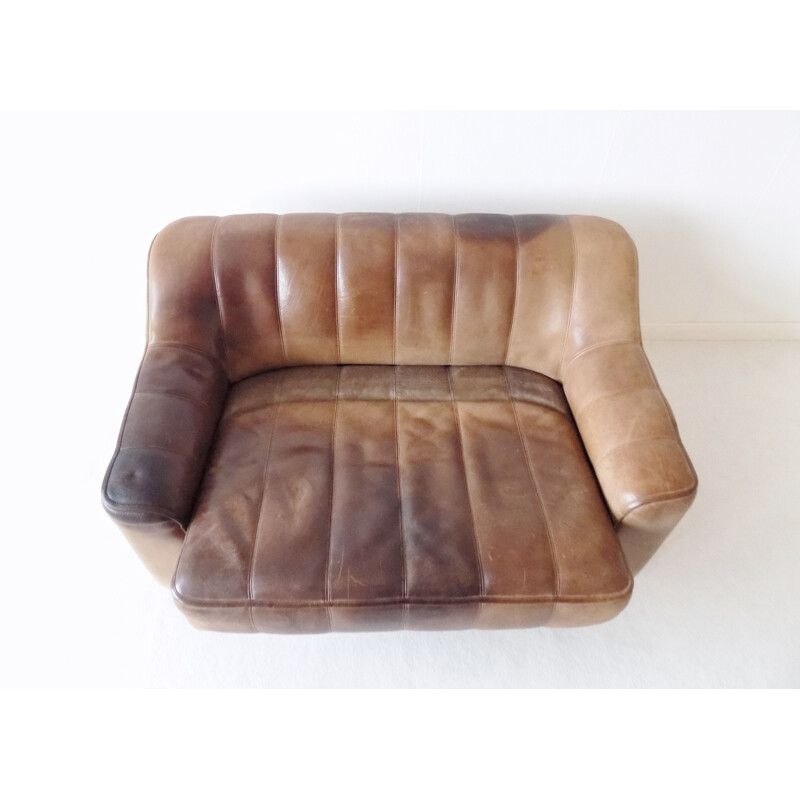 Canapé vintage en cuir 2 places De Sede