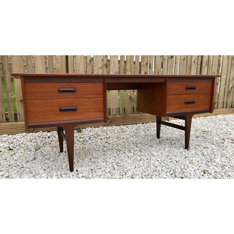 Vintage Teak and Afromosia Desk by by John Herbert  for Younger, 1960