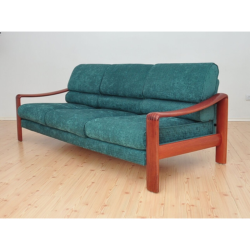 Vintage-Sofa aus massivem Teakholz 1970