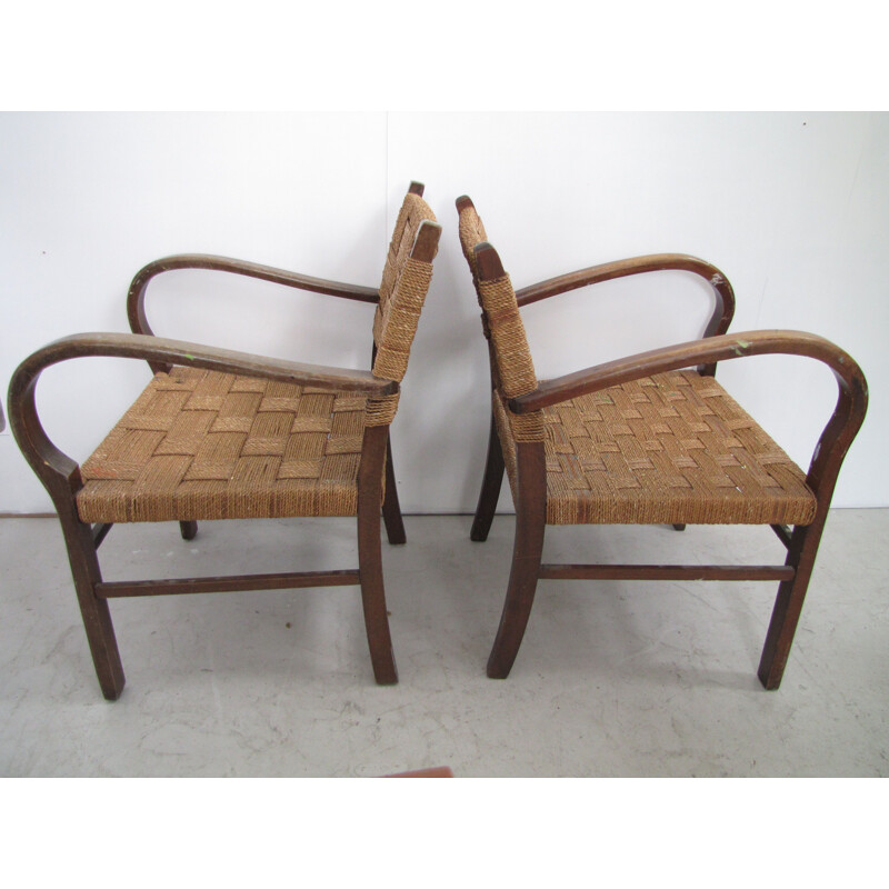 Pair of vintage bauhaus armchairs from erich diekmann 1930s