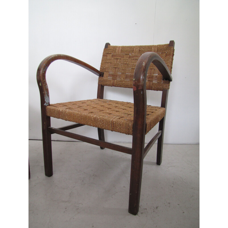 Paire de fauteuils vintage bauhaus d'erich diekmann 1930