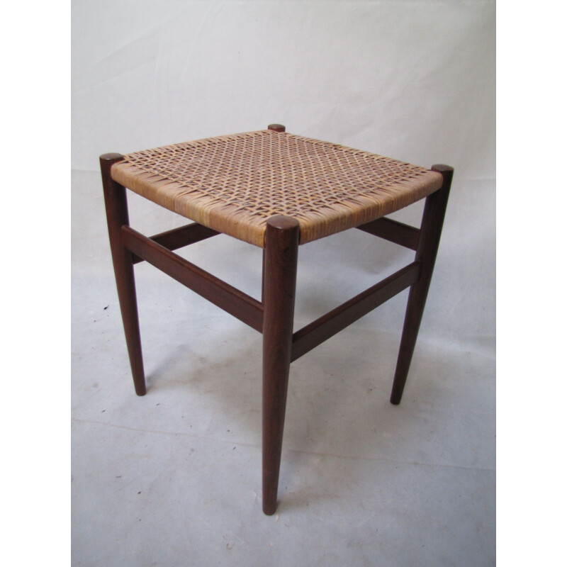 Vintage danish cane stool from the 1960s
