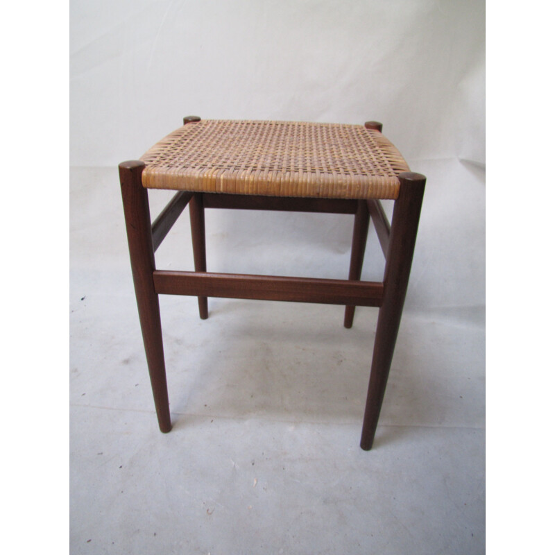 Vintage danish cane stool from the 1960s