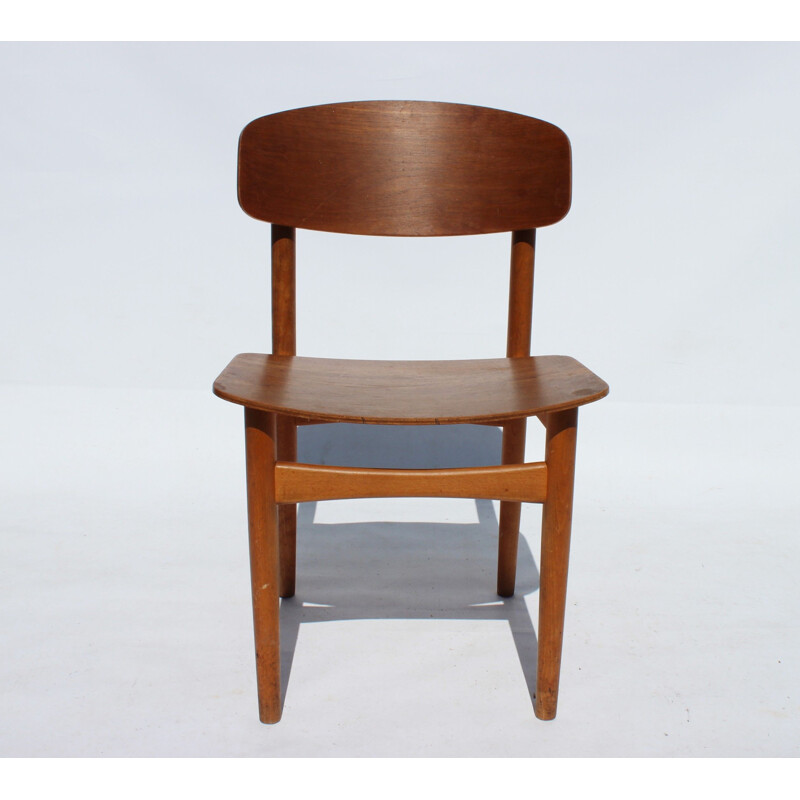 Set of 6 vintage dining chairs in teak by Borge Mogensen 1960s