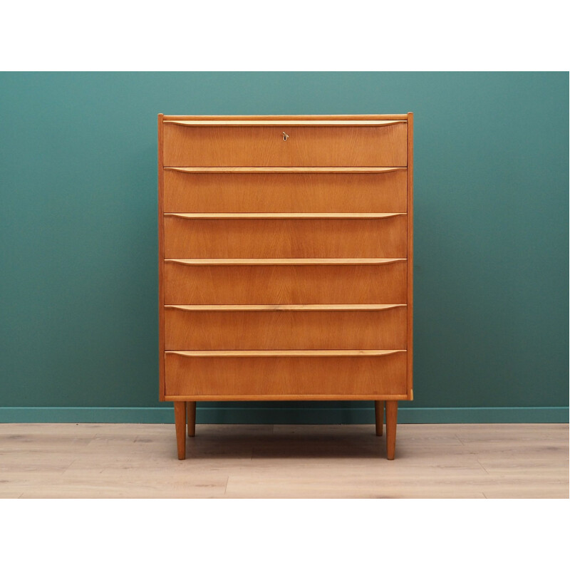 Vintage chest of drawers in ash Denmark 1960s