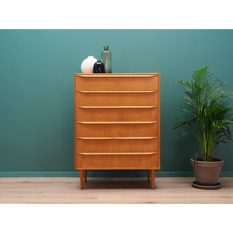 Vintage chest of drawers in ash Denmark 1960s