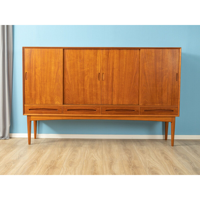 Vintage teak highboard by Bernhard Pedersen & Son 1960s