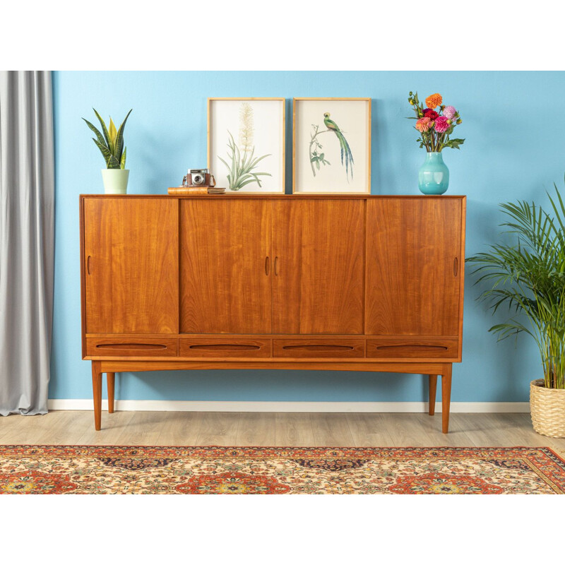 Vintage teak highboard by Bernhard Pedersen & Son 1960s